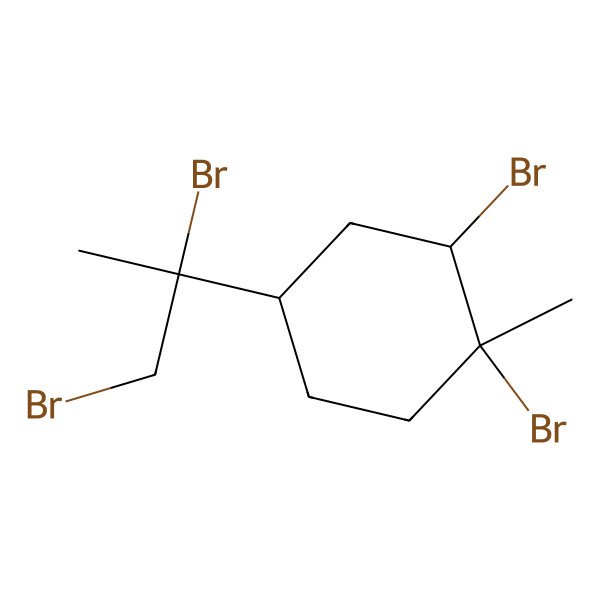 2D Structure of (1S,2S,4R)-1,2-dibromo-4-[(2R)-1,2-dibromopropan-2-yl]-1-methylcyclohexane