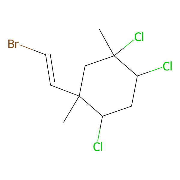2D Structure of (1S,2S,4R,5R)-1-[(E)-2-bromoethenyl]-2,4,5-trichloro-1,5-dimethylcyclohexane