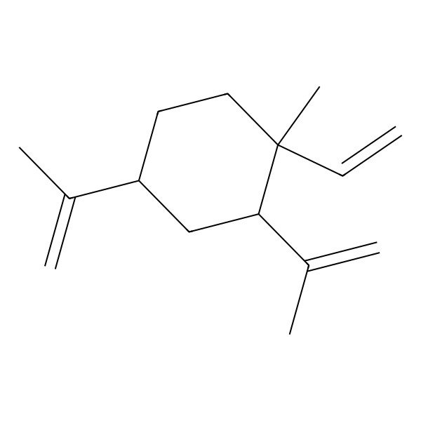 2D Structure of (1S,2S,4S)-1-Methyl-2,4-di(prop-1-en-2-yl)-1-vinylcyclohexane