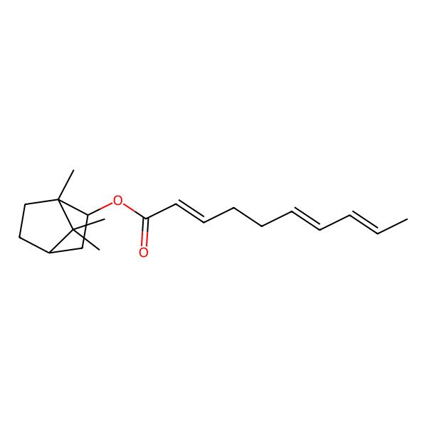 2D Structure of [(1S,2S,4S)-1,7,7-trimethyl-2-bicyclo[2.2.1]heptanyl] (2E,6Z,8E)-deca-2,6,8-trienoate