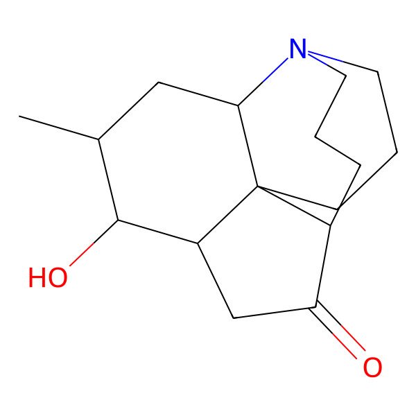 2D Structure of (1S,2S,4S,5S,6S,9S)-5-hydroxy-4-methyl-13-azatetracyclo[7.7.0.01,6.02,13]hexadecan-8-one