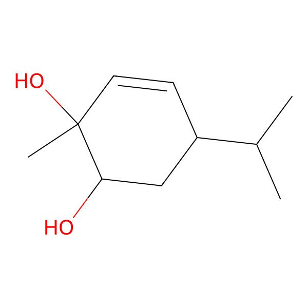 2D Structure of (1S,2S,5S)-2-methyl-5-propan-2-ylcyclohex-3-ene-1,2-diol