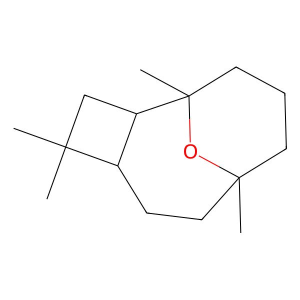 2D Structure of (1S,2S,5S,8S)-1,4,4,8-tetramethyl-12-oxatricyclo[6.3.1.02,5]dodecane