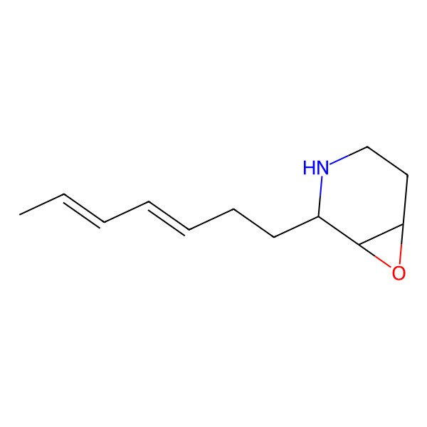 2D Structure of (1S,2S,6R)-2-[(3Z,5E)-hepta-3,5-dienyl]-7-oxa-3-azabicyclo[4.1.0]heptane