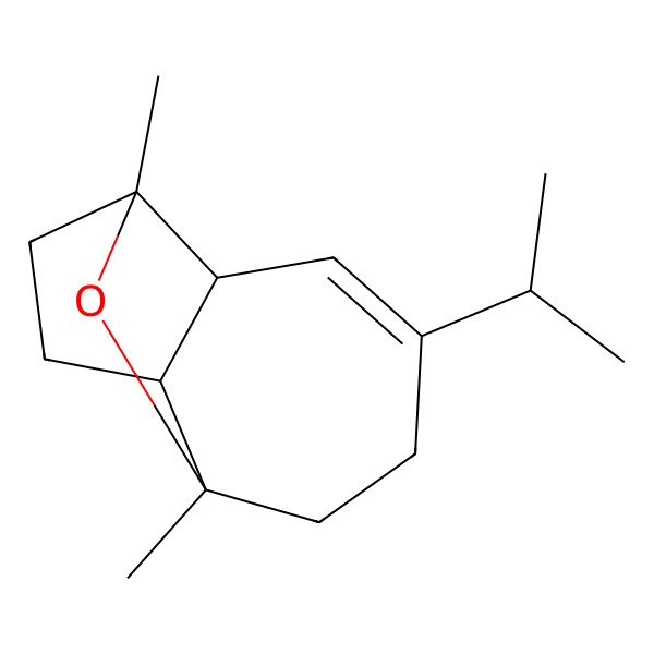 2D Structure of (1S,2S,7R,9R)-7,9-dimethyl-4-propan-2-yl-8-oxatricyclo[5.4.0.02,9]undec-3-ene