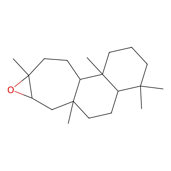 2D Structure of (1S,2S,7S,10S,12R,14S)-2,6,6,10,14-pentamethyl-13-oxatetracyclo[8.6.0.02,7.012,14]hexadecane