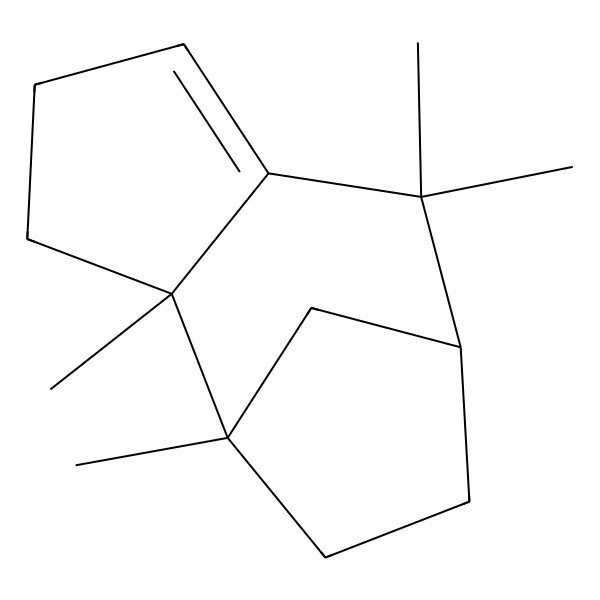 2D Structure of (1S,2S,8R)-1,2,7,7-tetramethyltricyclo[6.2.1.02,6]undec-5-ene