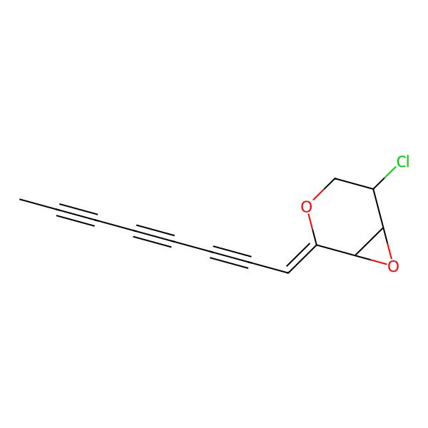 2D Structure of (1S,2Z,5R,6R)-5-chloro-2-octa-2,4,6-triynylidene-3,7-dioxabicyclo[4.1.0]heptane