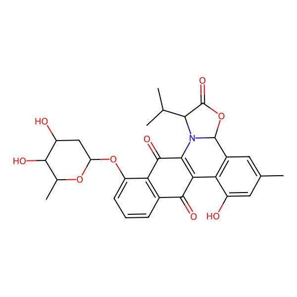 2D Structure of (1S,3aR)-jadomycin V