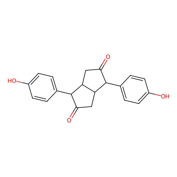 2D Structure of (1S,3aR,4S,6aR)-1,4-bis(4-hydroxyphenyl)-1,3,3a,4,6,6a-hexahydropentalene-2,5-dione