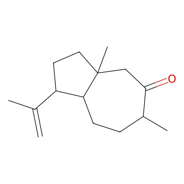 2D Structure of (1S,3aR,6R,8aR)-3a,6-dimethyl-1-prop-1-en-2-yl-1,2,3,4,6,7,8,8a-octahydroazulen-5-one