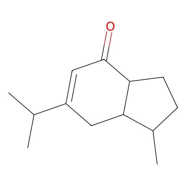 2D Structure of (1S,3aR,7aS)-1-methyl-6-propan-2-yl-1,2,3,3a,7,7a-hexahydroinden-4-one