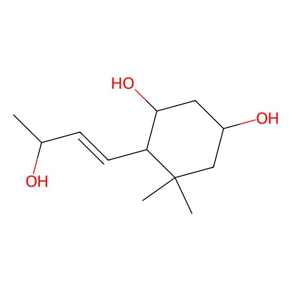 2D Structure of (1S,3R,4R)-4-[(E,3R)-3-hydroxybut-1-enyl]-5,5-dimethylcyclohexane-1,3-diol
