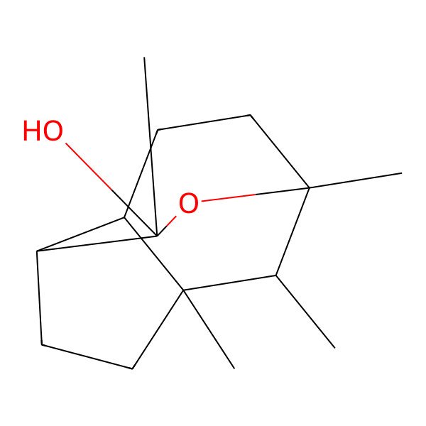 2D Structure of (1s,3r,5Ar,6s,8ar,9r)-1,3,6,9-tetramethyloctahydro-1h-3,6-methanocyclopenta[c]oxepin-1-ol