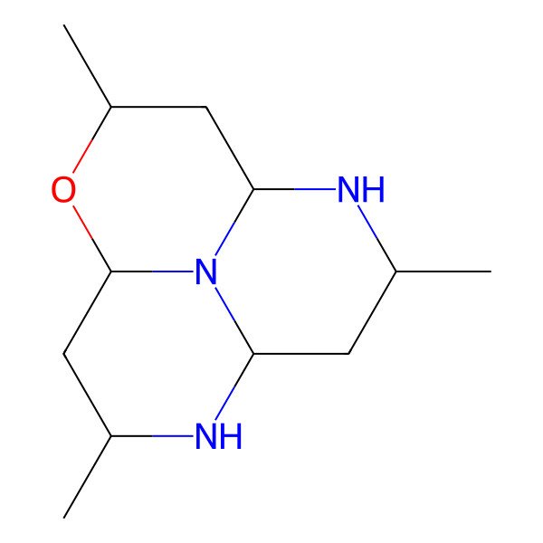 2D Structure of (1S,3R,5R,7S,9S,11S)-3,7,11-trimethyl-2-oxa-6,10,13-triazatricyclo[7.3.1.05,13]tridecane