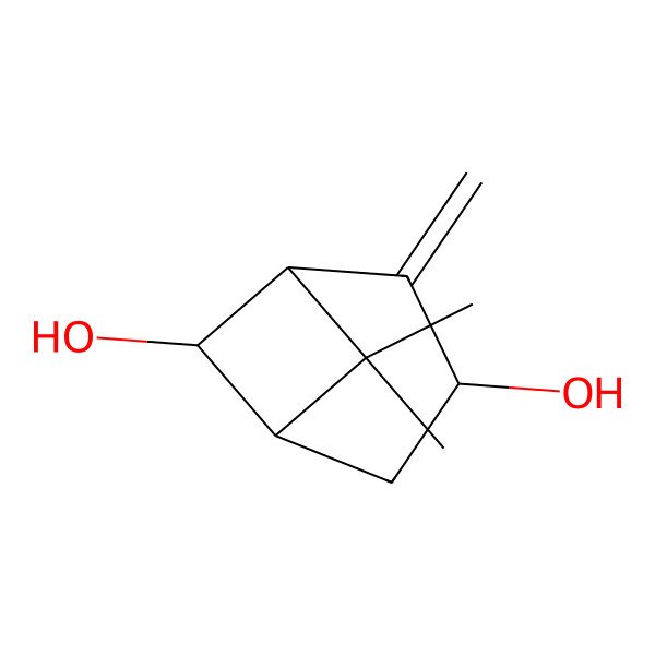 2D Structure of (1S,3R,5S,6R)-7,7-dimethyl-2-methylidenebicyclo[3.1.1]heptane-3,6-diol