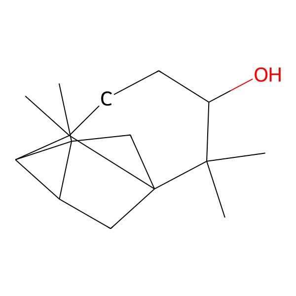 2D Structure of (1S,3R,6R,7S,8R,9R)-2,2,6,8-tetramethyltetracyclo[6.2.1.01,6.07,9]undecan-3-ol