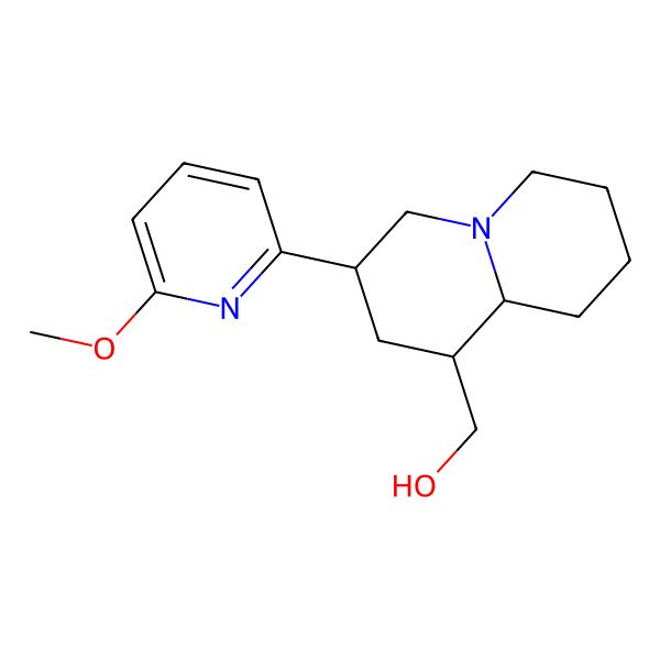 2D Structure of [(1S,3R,9aR)-3-(6-methoxypyridin-2-yl)-2,3,4,6,7,8,9,9a-octahydro-1H-quinolizin-1-yl]methanol