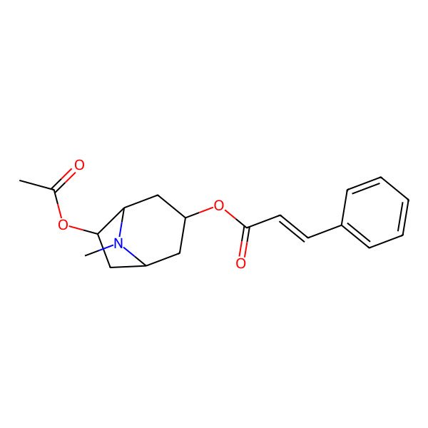 2D Structure of cis-6beta-Acetoxy-3alpha-(cinnamoyloxy)tropane