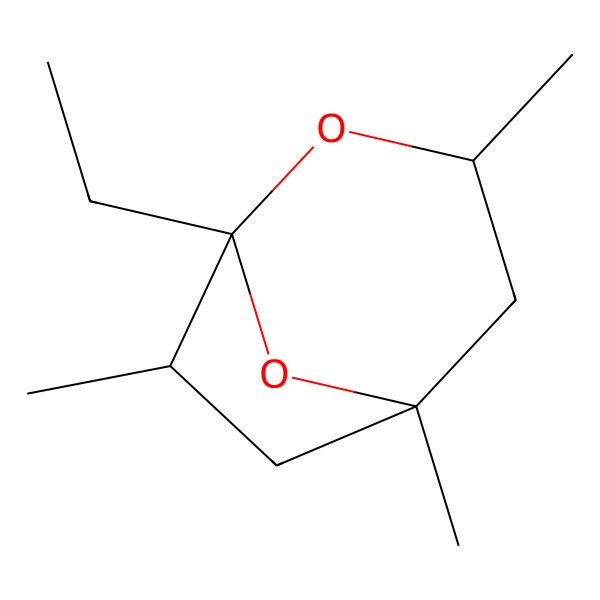2D Structure of (1S,3S,5R,7R)-1-Ethyl-3,5,7-trimethyl-2,8-dioxabicyclo[3.2.1]octane