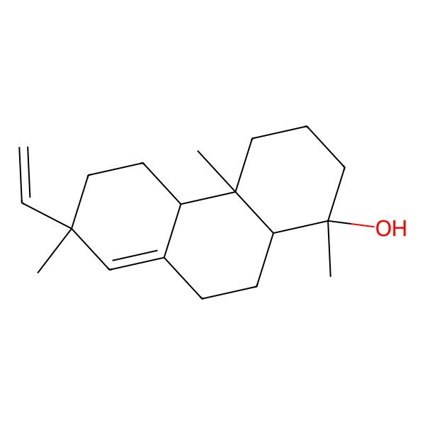 2D Structure of (1S,4aR,4bS,7R,10aR)-7-ethenyl-1,4a,7-trimethyl-3,4,4b,5,6,9,10,10a-octahydro-2H-phenanthren-1-ol