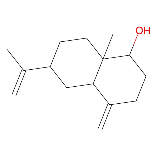 2D Structure of (1S,4aR,6S,8aS)-8a-methyl-4-methylidene-6-prop-1-en-2-yl-1,2,3,4a,5,6,7,8-octahydronaphthalen-1-ol