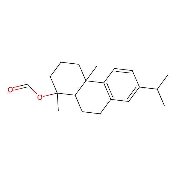 2D Structure of [(1S,4aS,10aR)-1,4a-dimethyl-7-propan-2-yl-2,3,4,9,10,10a-hexahydrophenanthren-1-yl] formate