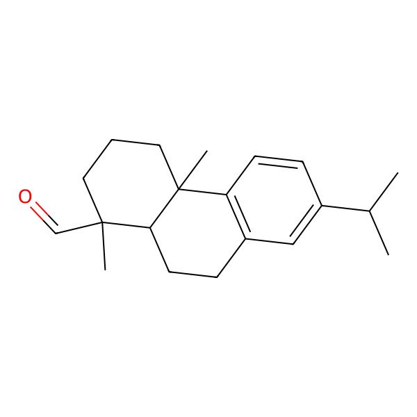 2D Structure of (1S,4aS,10aR)-1,4a-dimethyl-7-propan-2-yl-2,3,4,9,10,10a-hexahydrophenanthrene-1-carbaldehyde