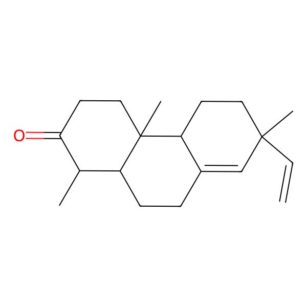 2D Structure of (1S,4aS,4bS,7R,10aS)-7-ethenyl-1,4a,7-trimethyl-3,4,4b,5,6,9,10,10a-octahydro-1H-phenanthren-2-one