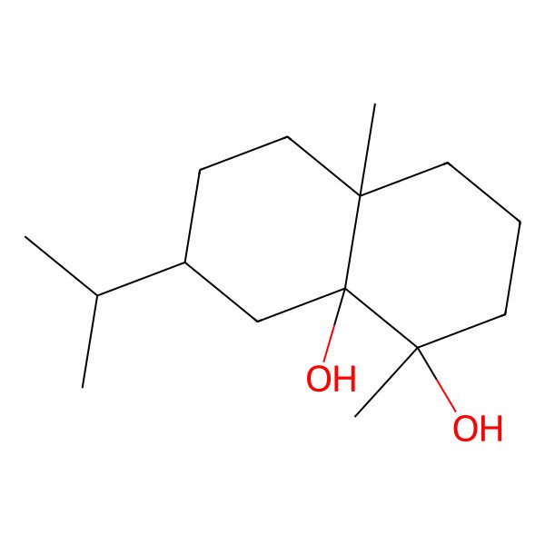 2D Structure of (1S,4aS,7R,8aR)-1,4a-dimethyl-7-propan-2-yl-3,4,5,6,7,8-hexahydro-2H-naphthalene-1,8a-diol