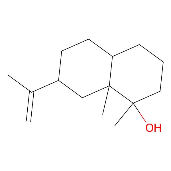 2D Structure of (1S,4aS,7R,8aS)-1,8a-dimethyl-7-prop-1-en-2-yl-2,3,4,4a,5,6,7,8-octahydronaphthalen-1-ol