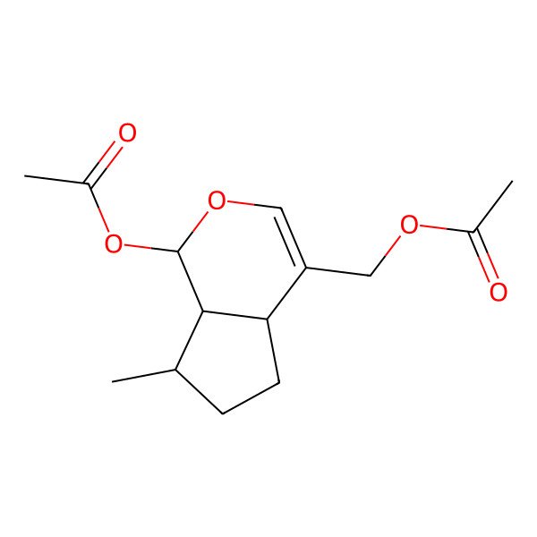2D Structure of [(1S,4aS,7S,7aR)-1-acetyloxy-7-methyl-1,4a,5,6,7,7a-hexahydrocyclopenta[c]pyran-4-yl]methyl acetate