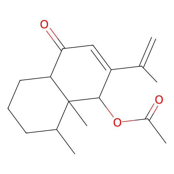 2D Structure of [(1S,4aS,8S,8aR)-8,8a-dimethyl-4-oxo-2-prop-1-en-2-yl-1,4a,5,6,7,8-hexahydronaphthalen-1-yl] acetate