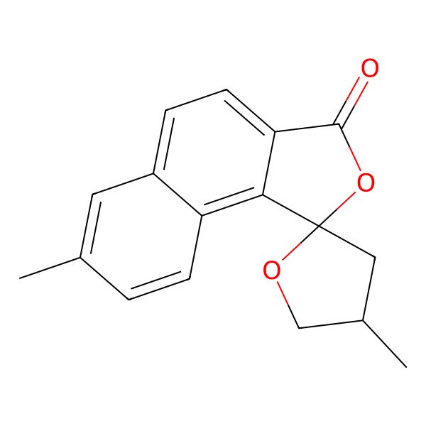 2D Structure of (1S,4'R)-4',7-dimethylspiro[benzo[e][2]benzofuran-1,2'-oxolane]-3-one