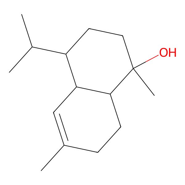 2D Structure of (1S,4R,4aR,8aR)-1,6-dimethyl-4-propan-2-yl-3,4,4a,7,8,8a-hexahydro-2H-naphthalen-1-ol 2D Structure of (1S,4R,4aR,8aR)-1,6-dimethyl-4-propan-2-yl-3,4,4a,7,8,8a-hexahydro-2H-naphthalen-1-ol