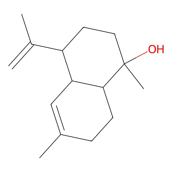 2D Structure of (1S,4R,4aS,8aR)-1,6-dimethyl-4-prop-1-en-2-yl-3,4,4a,7,8,8a-hexahydro-2H-naphthalen-1-ol 2D Structure of (1S,4R,4aS,8aR)-1,6-dimethyl-4-prop-1-en-2-yl-3,4,4a,7,8,8a-hexahydro-2H-naphthalen-1-ol
