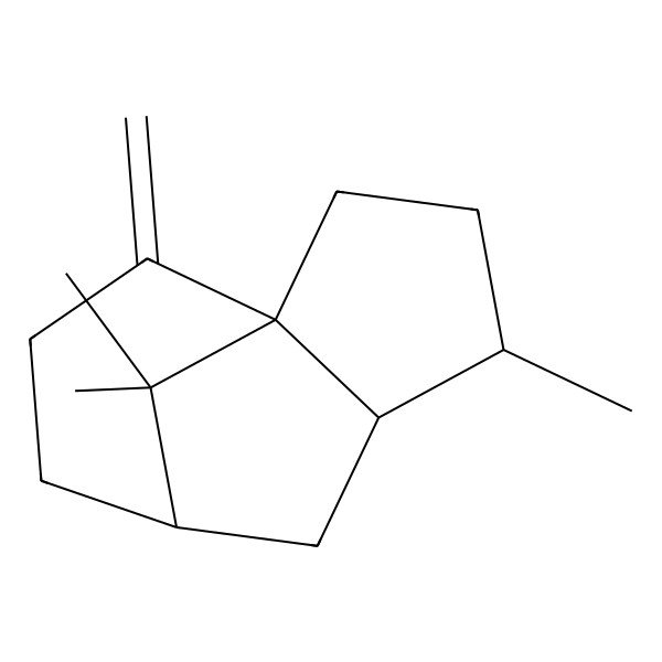 2D Structure of (1S,4R,5R,7R)-4,11,11-trimethyl-10-methylidenetricyclo[5.3.1.01,5]undecane