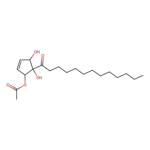 2D Structure of [(1S,4R,5S)-4,5-dihydroxy-5-tridecanoylcyclopent-2-en-1-yl] acetate