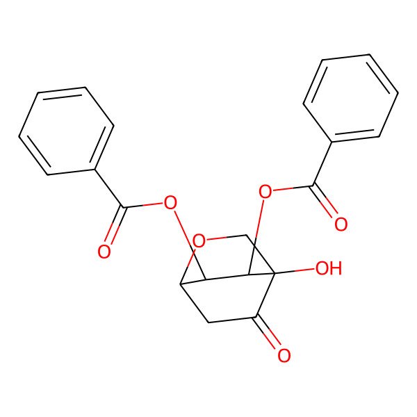 2D Structure of [(1S,4R,5S,6R)-5-benzoyloxy-4-hydroxy-8-oxo-2-oxabicyclo[2.2.2]octan-6-yl] benzoate