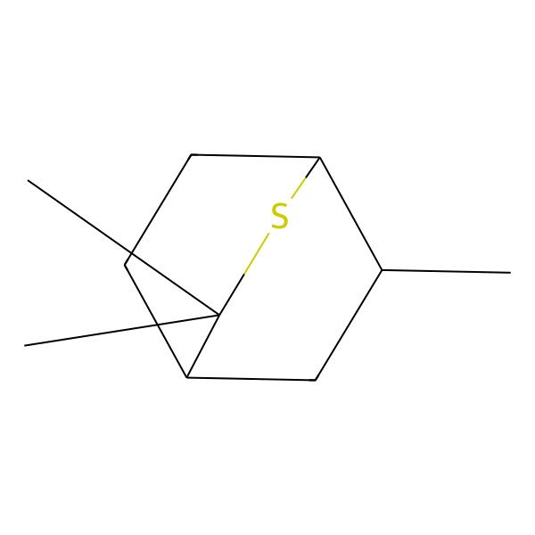 2D Structure of (1S,4R,6R)-3,3,6-trimethyl-2-thiabicyclo[2.2.2]octane