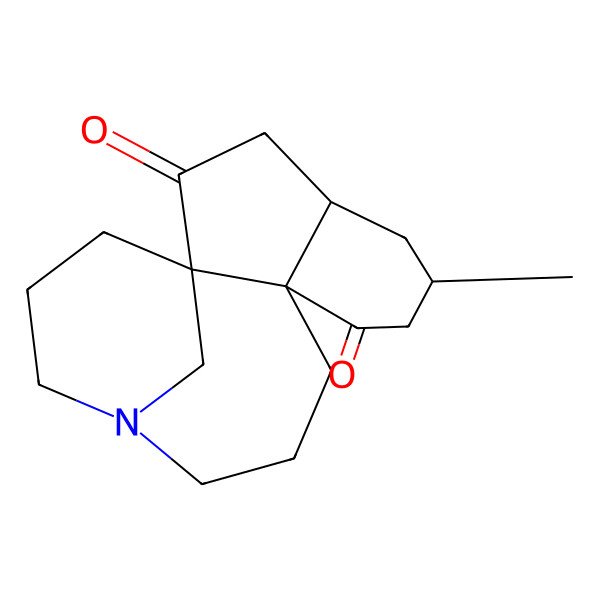 2D Structure of (1S,4R,6R,9R)-6-methyl-13-azatetracyclo[11.3.1.01,9.04,9]heptadecane-2,8-dione
