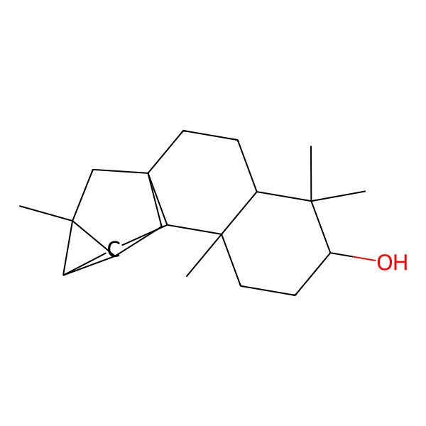 2D Structure of (1S,4R,6R,9S,10R,12R,13R,14S)-5,5,9,13-tetramethylpentacyclo[11.2.1.01,10.04,9.012,14]hexadecan-6-ol