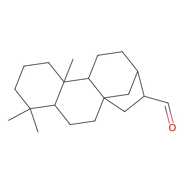 2D Structure of (1S,4R,9R,10R,13R,14R)-5,5,9-trimethyltetracyclo[11.2.1.01,10.04,9]hexadecane-14-carbaldehyde