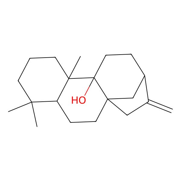 2D Structure of (1S,4R,9R,10S,13R)-5,5,9-trimethyl-14-methylidenetetracyclo[11.2.1.01,10.04,9]hexadecan-10-ol
