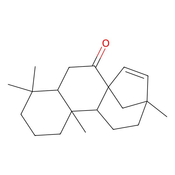 2D Structure of (1S,4R,9R,10S,13S)-5,5,9,13-tetramethyltetracyclo[11.2.1.01,10.04,9]hexadec-14-en-2-one