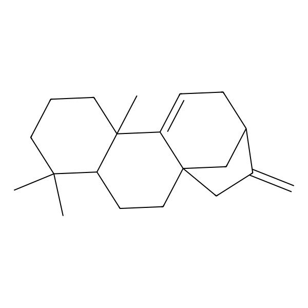 2D Structure of (1S,4R,9R,13R)-5,5,9-trimethyl-14-methylidenetetracyclo[11.2.1.01,10.04,9]hexadec-10-ene