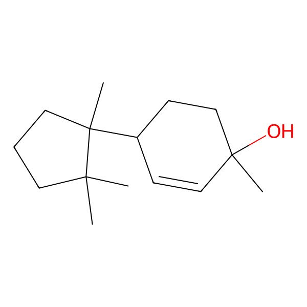 2D Structure of (1S,4S)-1-methyl-4-[(1S)-1,2,2-trimethylcyclopentyl]cyclohex-2-en-1-ol