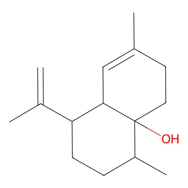 2D Structure of (1S,4S,4aR,8aR)-4,7-dimethyl-1-prop-1-en-2-yl-2,3,4,5,6,8a-hexahydro-1H-naphthalen-4a-ol 2D Structure of (1S,4S,4aR,8aR)-4,7-dimethyl-1-prop-1-en-2-yl-2,3,4,5,6,8a-hexahydro-1H-naphthalen-4a-ol