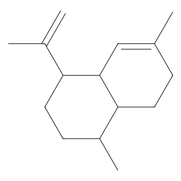 2D Structure of (1S,4S,4aR,8aS)-4,7-dimethyl-1-prop-1-en-2-yl-1,2,3,4,4a,5,6,8a-octahydronaphthalene 2D Structure of (1S,4S,4aR,8aS)-4,7-dimethyl-1-prop-1-en-2-yl-1,2,3,4,4a,5,6,8a-octahydronaphthalene