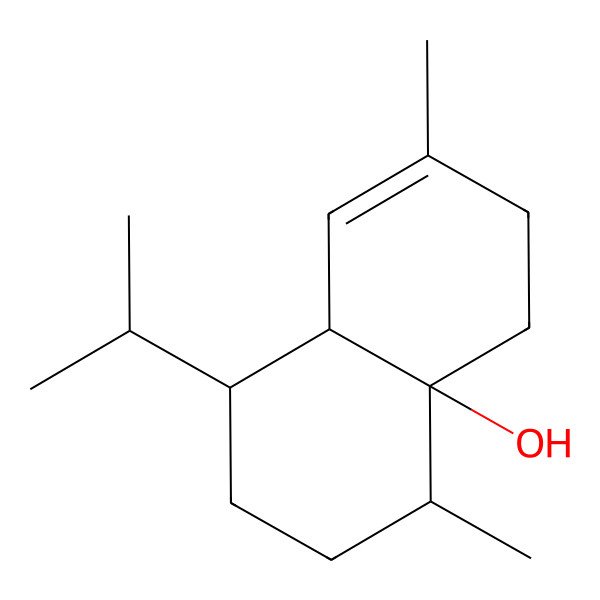 2D Structure of (1S,4S,4aS,8aR)-1-Isopropyl-4,7-dimethyl-1,2,3,4,4a,5,6,8a-octahydronaphthalen-4a-ol